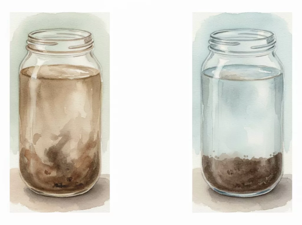 Calmer le mental comme on décante l'eau boueuse